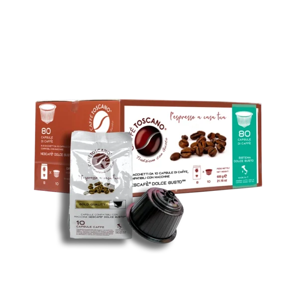 Capsule Caffè Toscano compatibili con macchine da caffè Nescafè®* Dolce Gusto®* Miscela GOLD Quality